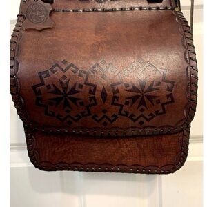 🇹🇷 Baha Deri Handmade Tooled Leather Crossbody